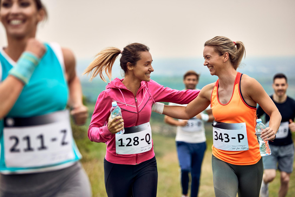 Women running