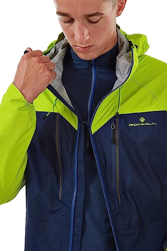 Ronhill Men's Tech Fortify Jacket Navy/Citrus