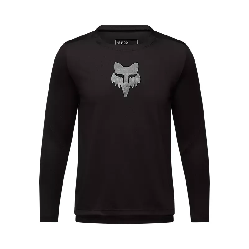 Fox Youth Ranger Fox Head Long Sleeve Jersey in Black