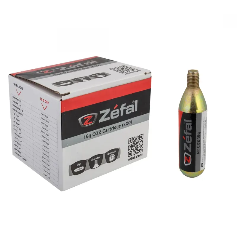 Zefal CO2 Cartridge Threaded 16g Pumps in Silver