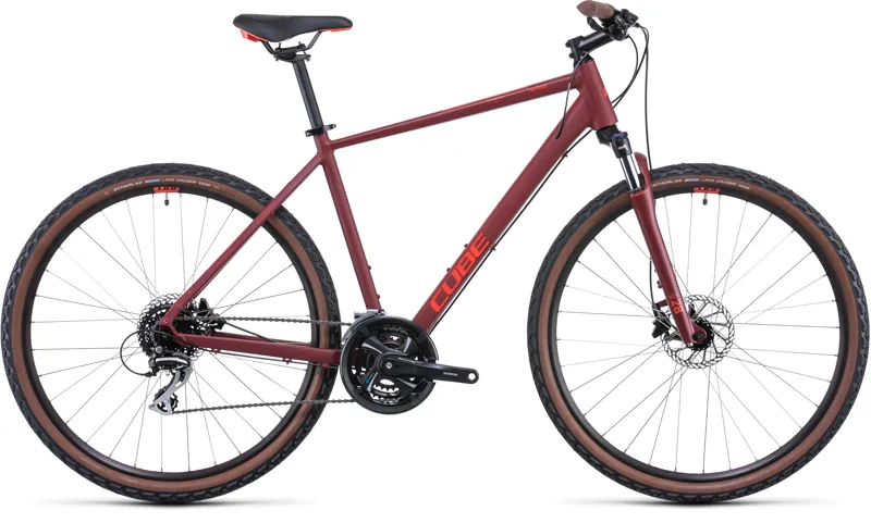 Cube Nature Hybrid Bike in Red