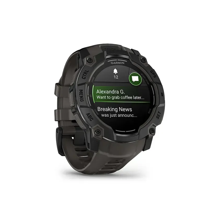Garmin Instinct 3 50mm AMOLED Smartwatch in Black/Charcoal-1