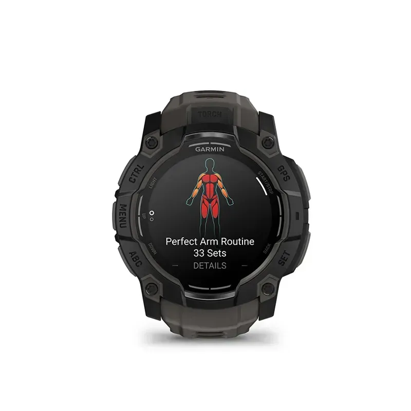 Garmin Instinct 3 50mm AMOLED Smartwatch in Black/Charcoal-2