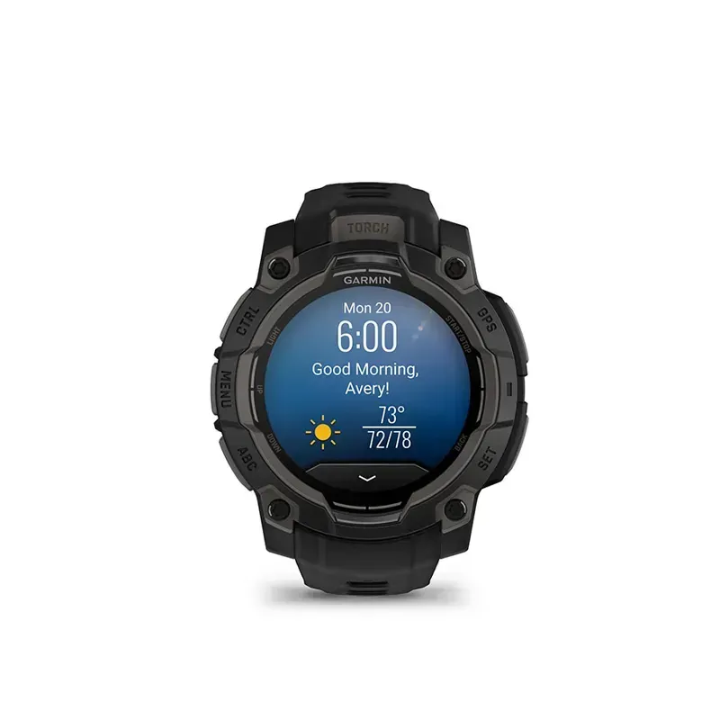 Garmin Instinct 3 45mm AMOLED Smartwatch in Black-1