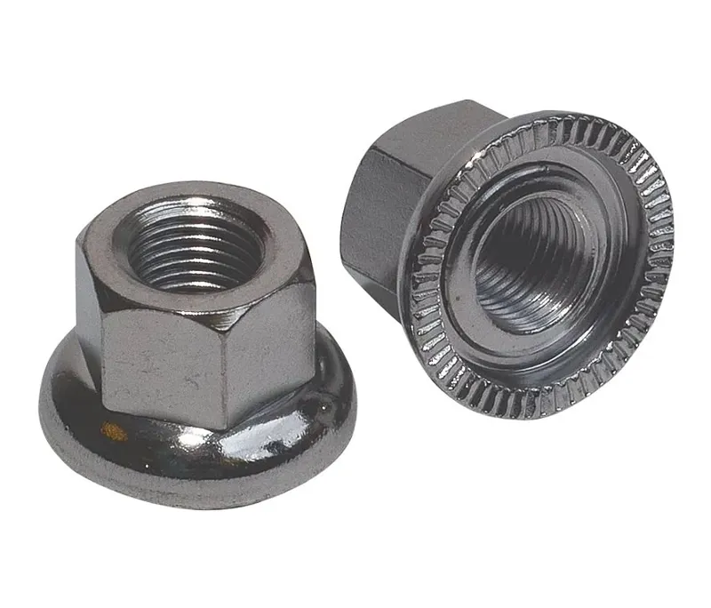 Weldtite Bike Bits 10mm Track Nuts 2-pack in Silver