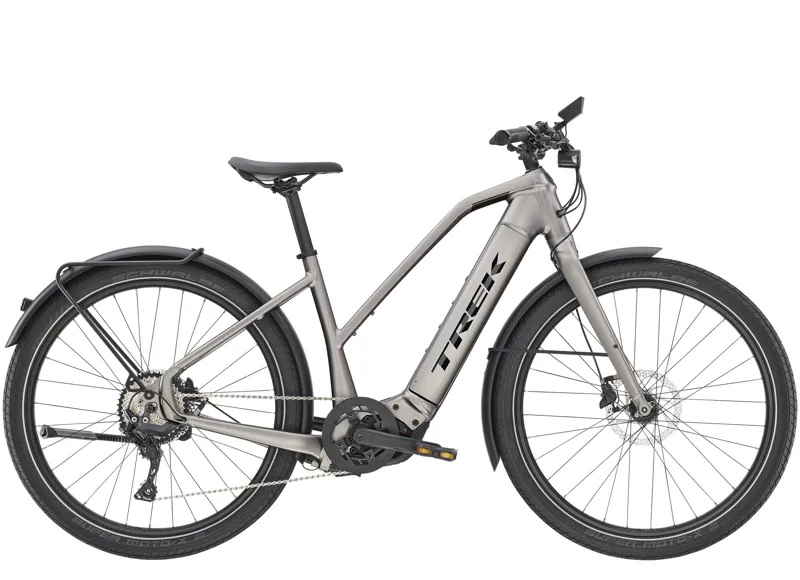 Trek Allant+ 8 Stagger Electric Hybrid Bike in Grey