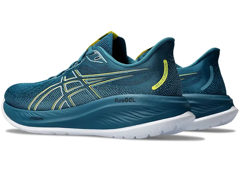 Asics Men's GEL-Cumulus 26 Running Shoes Evening Teal/Bright Yellow-3
