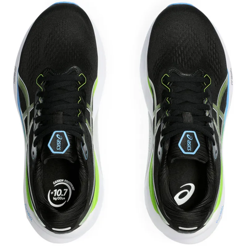 Asics Men's GEL-Kayano 30 Running Shoes Black/Electric Lime-5