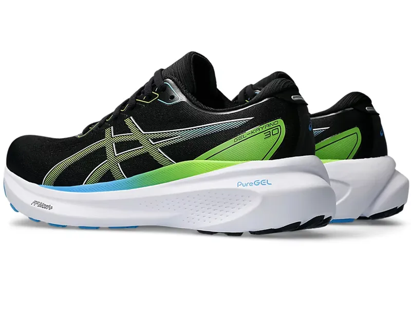 Asics Men's GEL-Kayano 30 Running Shoes Black/Electric Lime-3