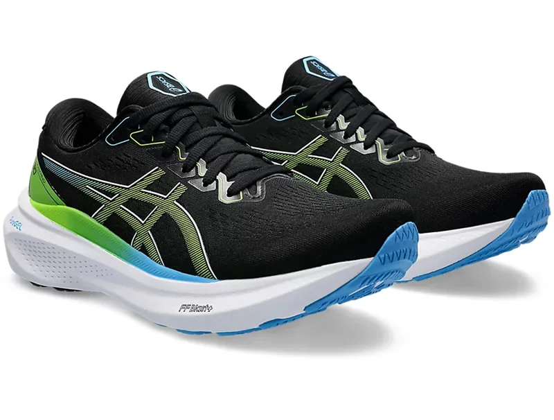 Asics Men's GEL-Kayano 30 Running Shoes Black/Electric Lime-2