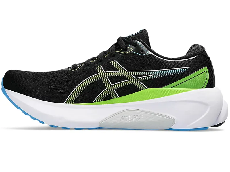 Asics Men's GEL-Kayano 30 Running Shoes Black/Electric Lime-1