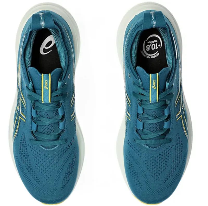 Asics Men's GEL-Nimbus 26 Running Shoes Evening Teal/Light Mustard-5