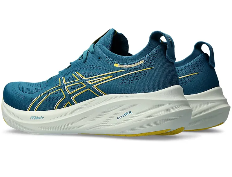 Asics Men's GEL-Nimbus 26 Running Shoes Evening Teal/Light Mustard-3