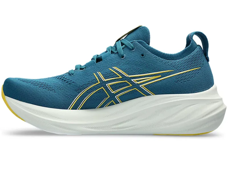 Asics Men's GEL-Nimbus 26 Running Shoes Evening Teal/Light Mustard-1