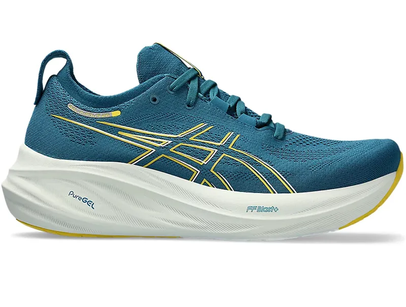 Asics Men's GEL-Nimbus 26 Running Shoes Evening Teal/Light Mustard