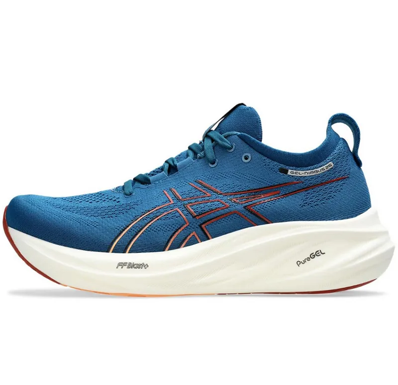 Asics Men's GEL-Nimbus 26 Rich Navy/Faded Orange-1