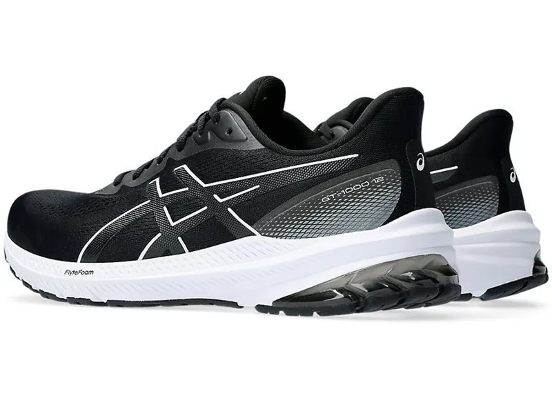 Asics Men's GT-1000 12 Running Shoes Black/White-3