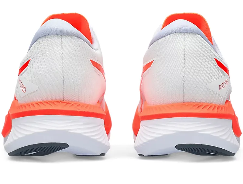 Asics Men's Magic Speed 3 Running Shoes White/Sunrise Red-4