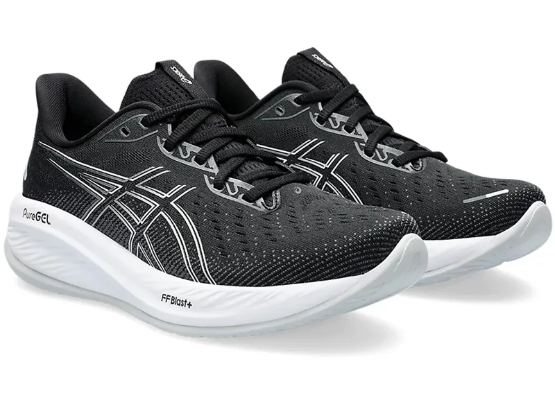 Asics Women's GEL-Cumulus 26 Running Shoes Black/Concrete-2