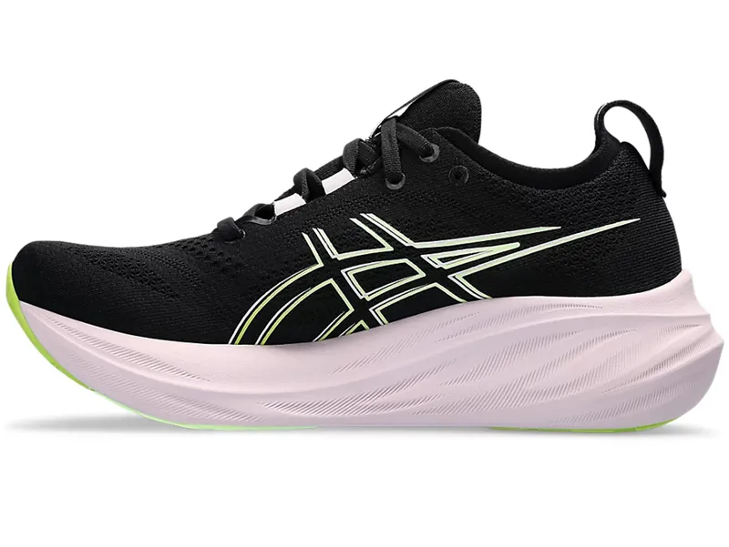Asics Women's GEL-Nimbus 26 Running Shoes Black/Neon Lime-1