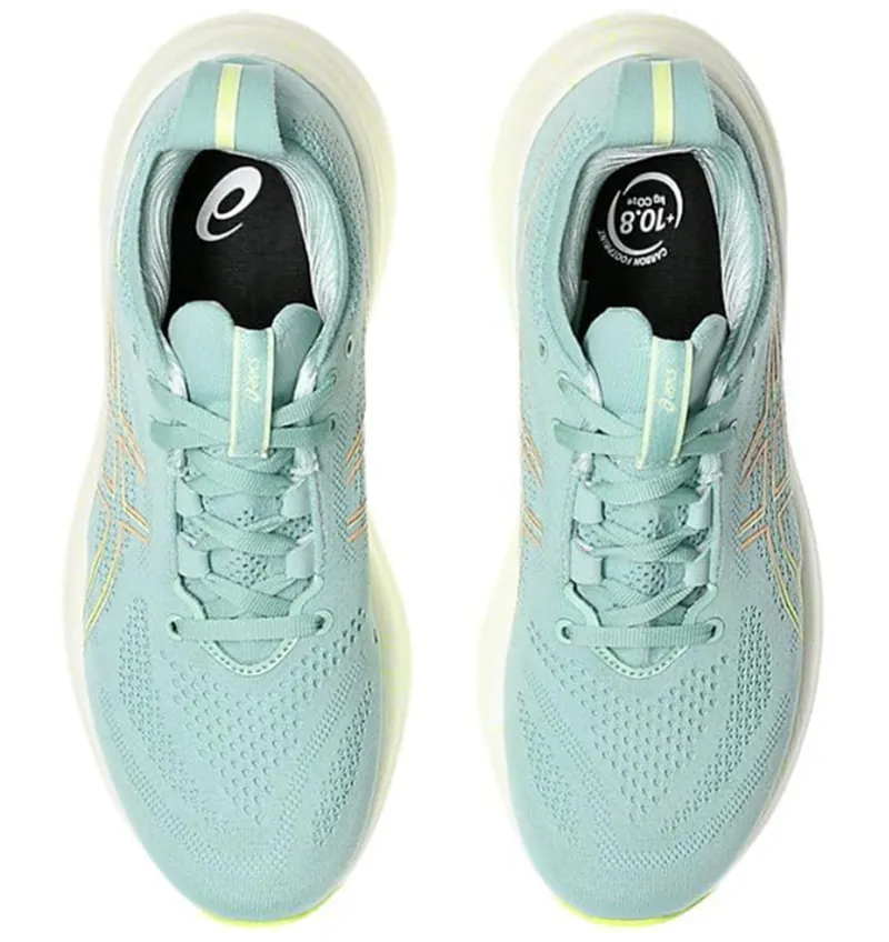 Asics Women's GEL-Nimbus 26 Light Celadon/Safety Yellow-5