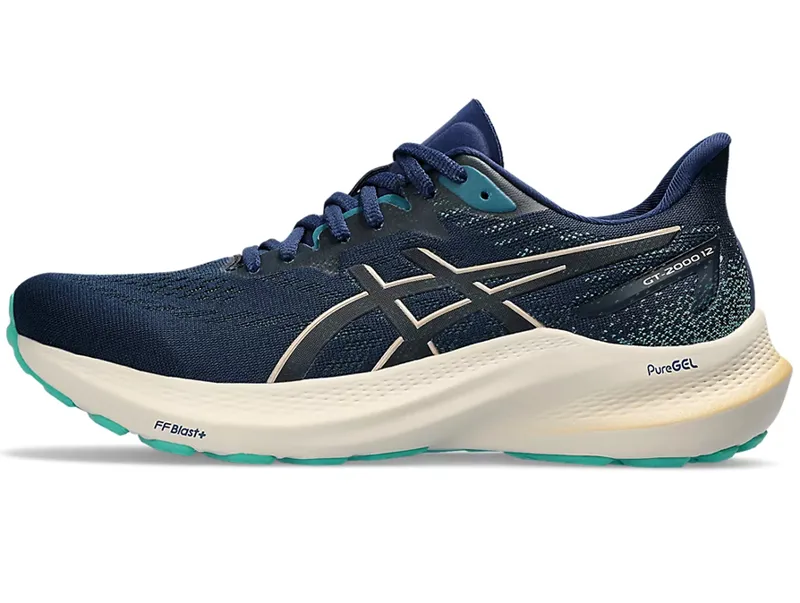 Asics Women's GT-2000 12 Running Shoes Blue Expanse/Champagne-7