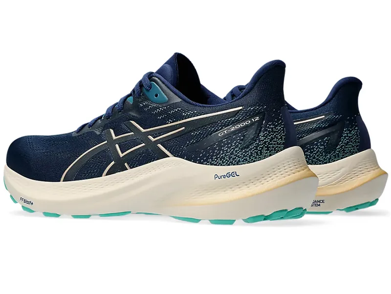 Asics Women's GT-2000 12 Running Shoes Blue Expanse/Champagne-3