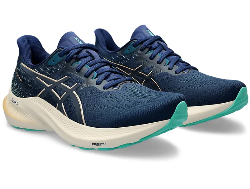 Asics Women's GT-2000 12 Running Shoes Blue Expanse/Champagne-2