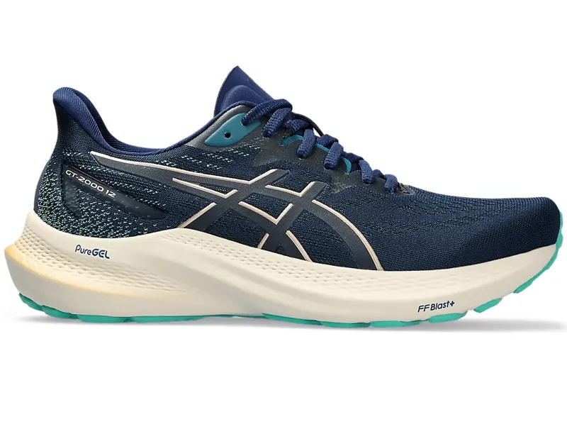 Asics Women's GT-2000 12 Running Shoes Blue Expanse/Champagne