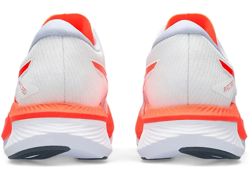Asics Women's Magic Speed 3 Running Shoes White/Sunrise Red-4