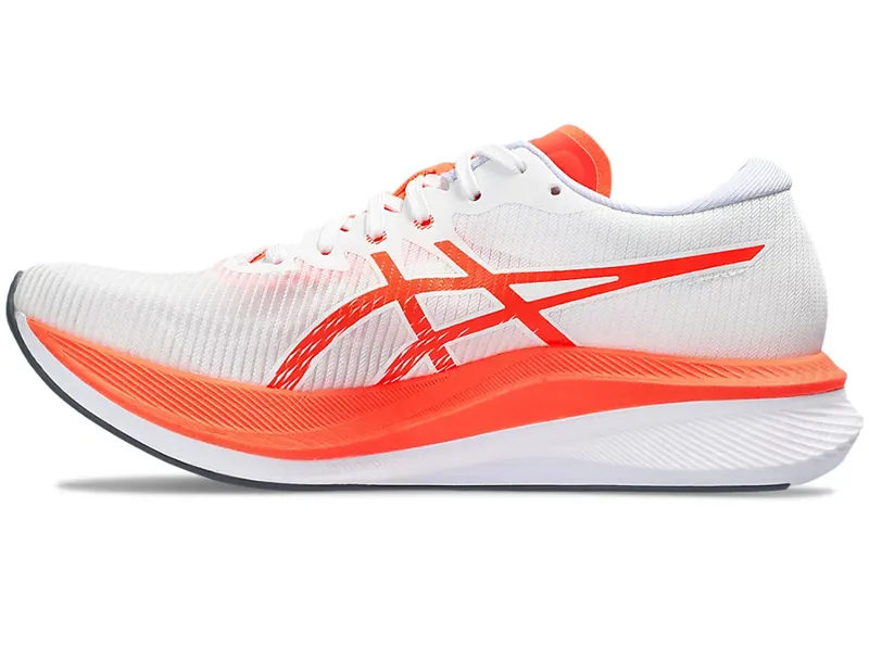 Asics Women's Magic Speed 3 Running Shoes White/Sunrise Red-1