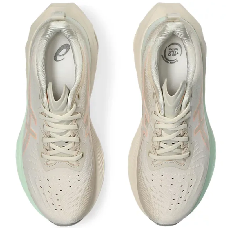 Asics Women's' Novablast 4 Running Shoes Oatmeal/Moonrock-5