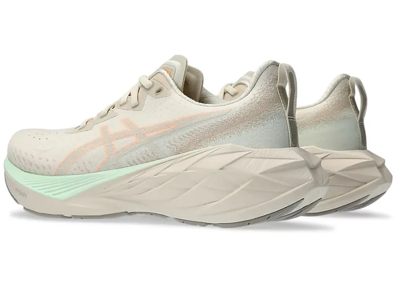 Asics Women's' Novablast 4 Running Shoes Oatmeal/Moonrock-3