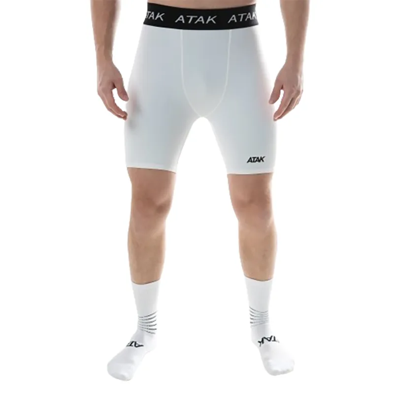 Atak Men's Compression Shorts White-3