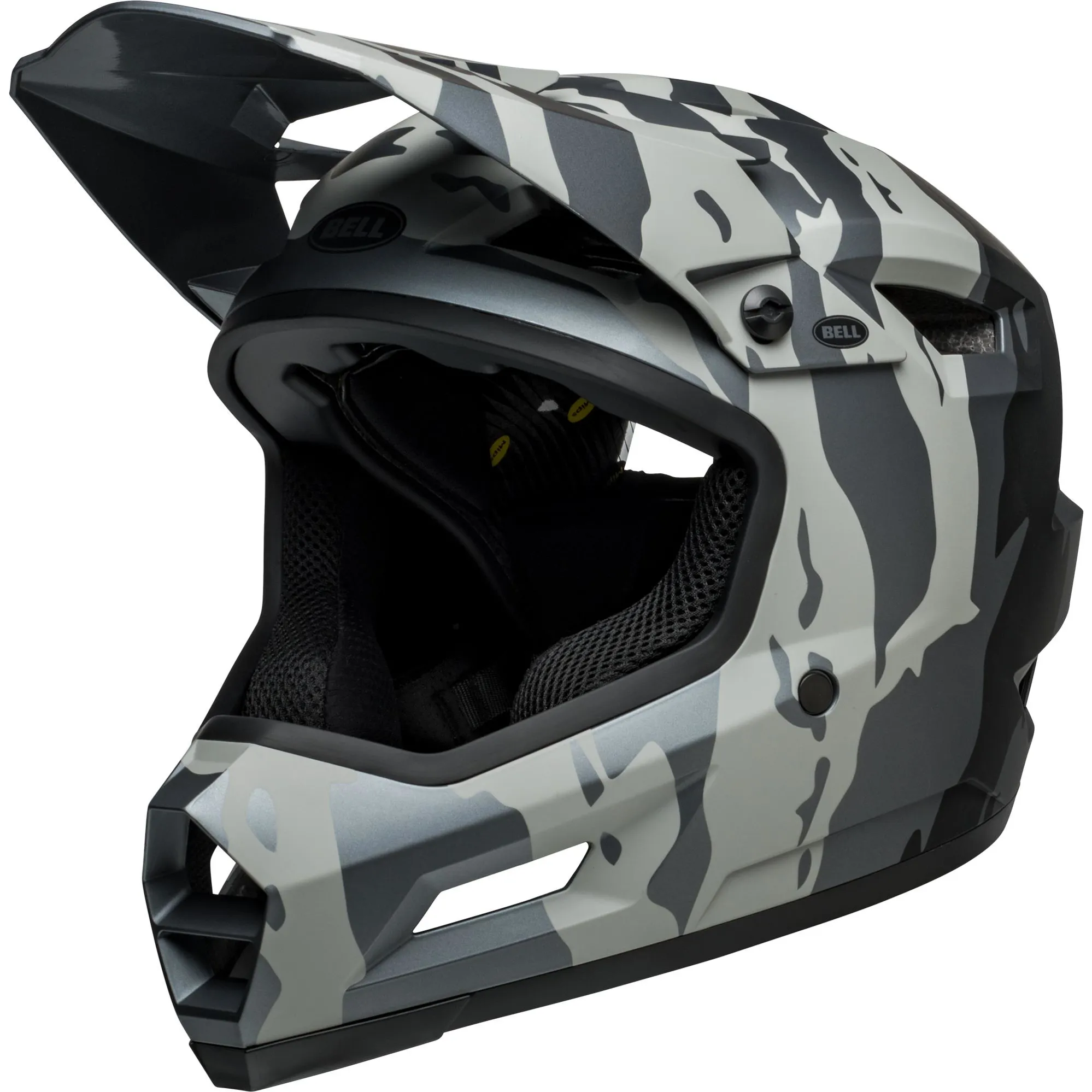 Bell Sanction Dlx Mips Mtb Full Face Helmet in Ravine Matte Grey/Black