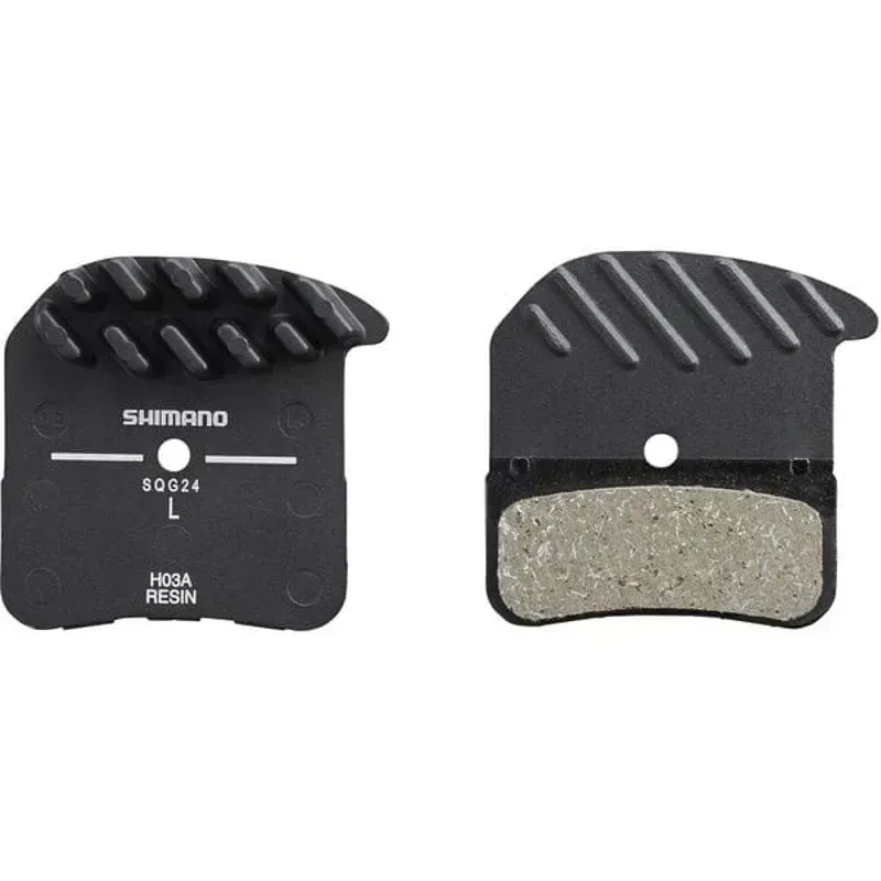 Shimano Spares BRBX H03A Resin Pad Spring Alloy Back w/ Fin Brake Pad in Black-1