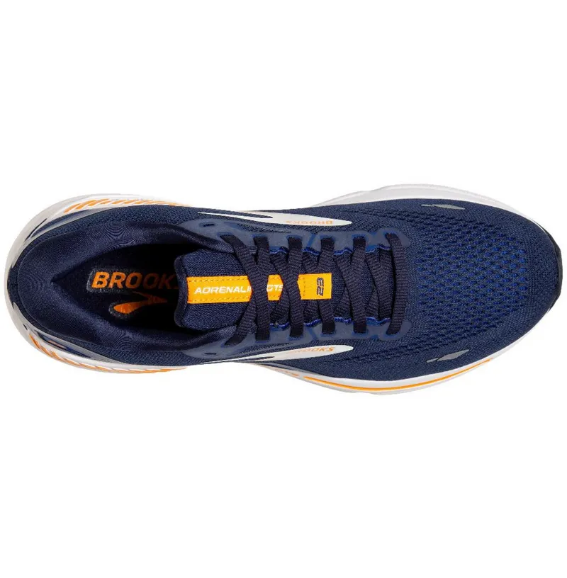 Brooks Men's Adrenaline GTS 23 Running Shoes Peacoat/Ultramarina/Orange-5