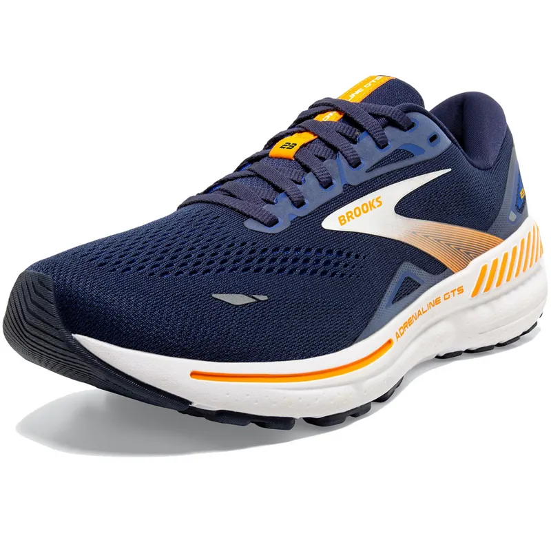 Brooks Men's Adrenaline GTS 23 Running Shoes Peacoat/Ultramarina/Orange-3