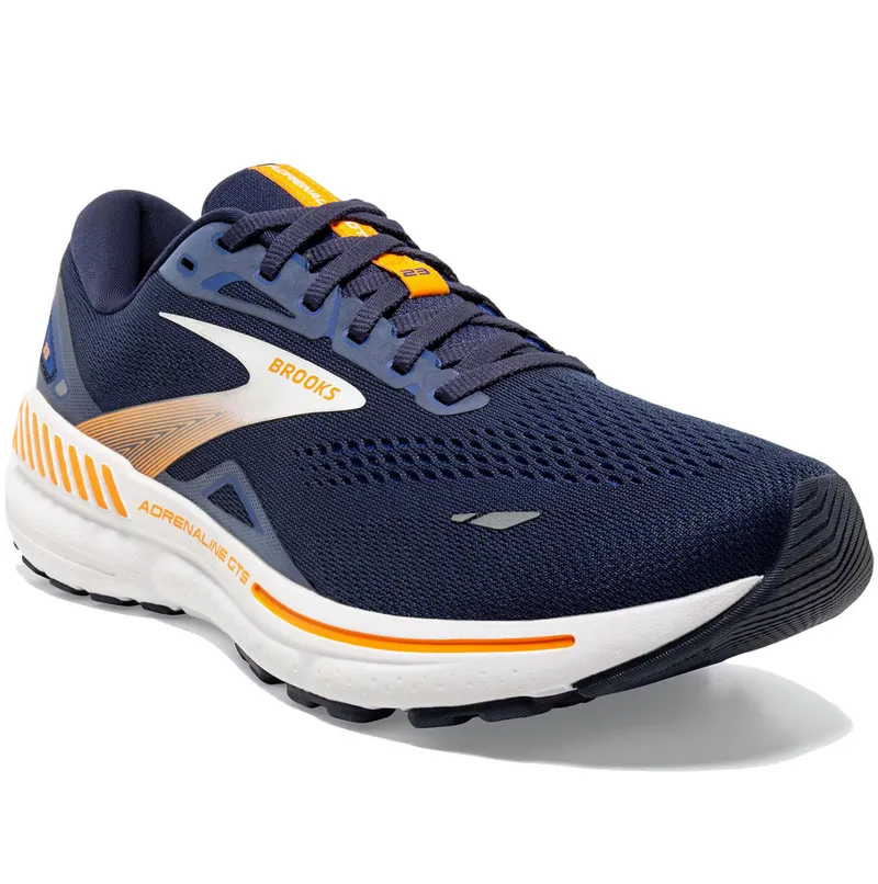 Brooks Men's Adrenaline GTS 23 Running Shoes Peacoat/Ultramarina/Orange-2