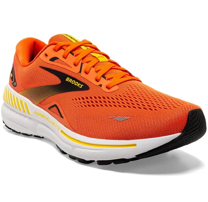 Brooks Men's Adrenaline GTS 23 Running Shoes Red Orange/Black/Yellow-2
