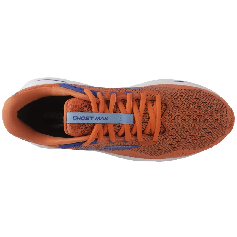 Brooks Men's Ghost Max Red Orange/Black/Surf The Web-4