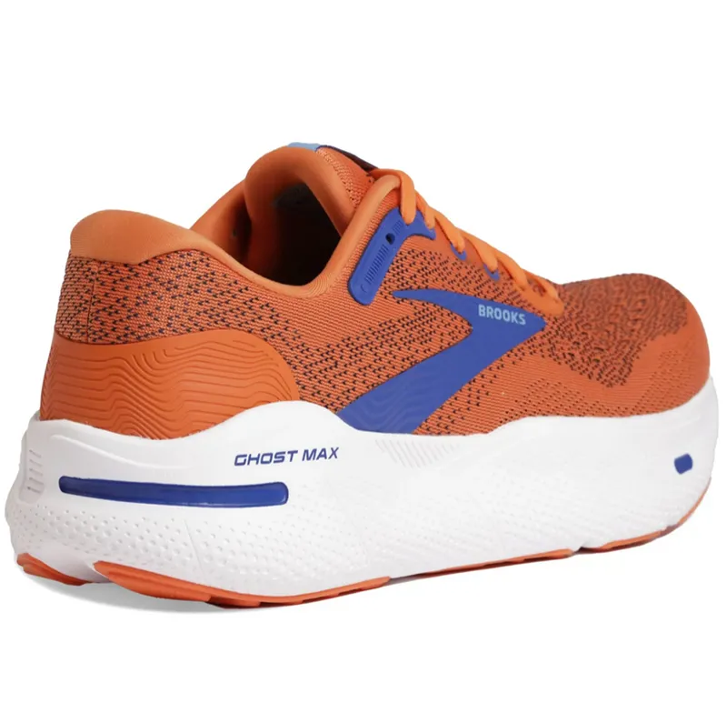Brooks Men's Ghost Max Red Orange/Black/Surf The Web-3