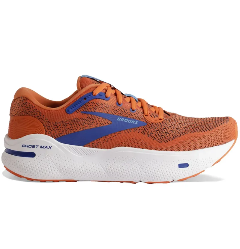 Brooks Men's Ghost Max Red Orange/Black/Surf The Web