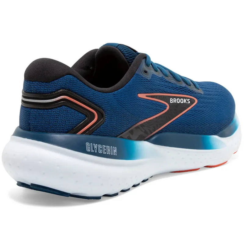 Brooks Men's Glycerin 21 Running Shoes Blue Opal/Black/Nasturtium-3