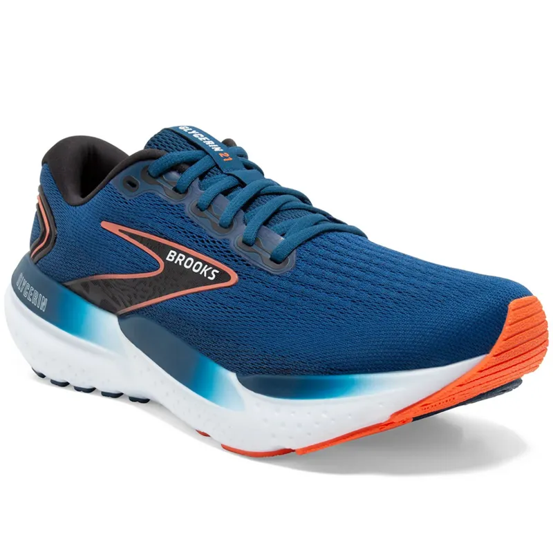 Brooks Men's Glycerin 21 Running Shoes Blue Opal/Black/Nasturtium-2