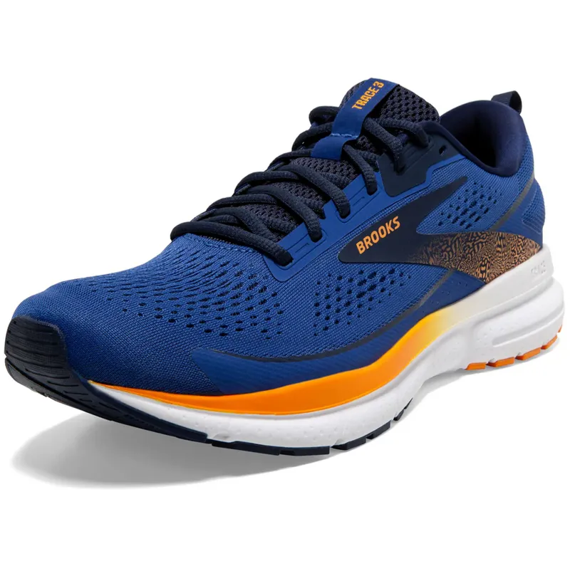 Brooks Men's Trace 3 Running Shoes Blue/Peacoat/Orange-3
