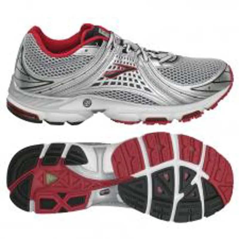 Brooks Men's Trance 8 Silver/Black/White/Roxy Red UK 8-1