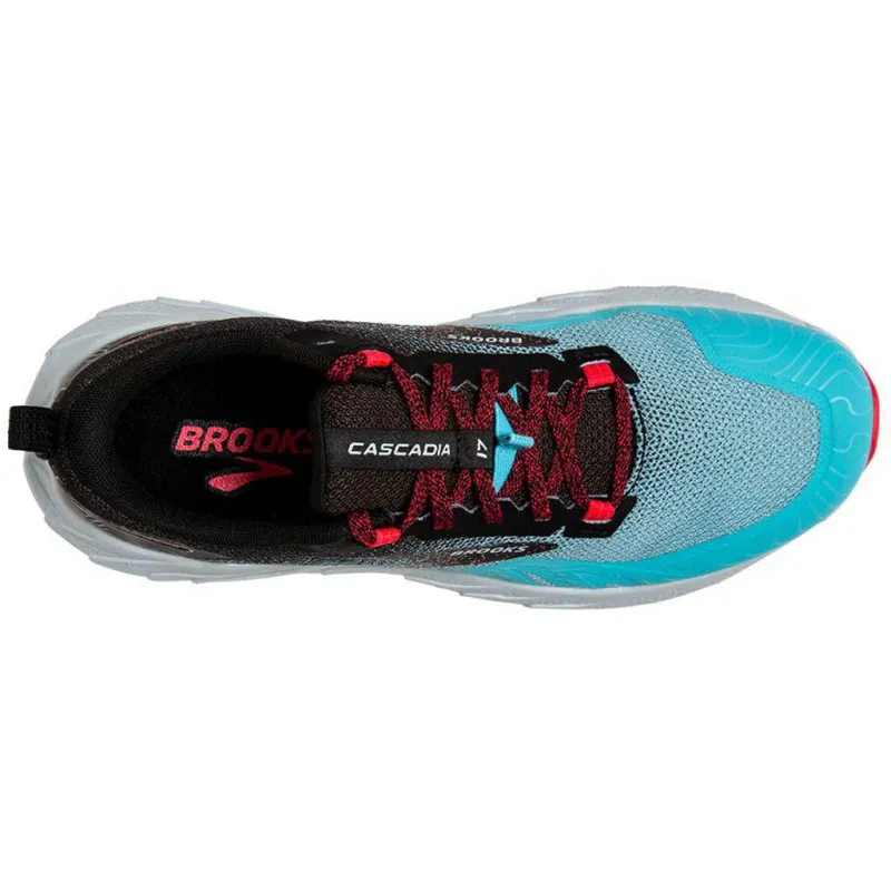 Brooks Women's Cascadia 17 Running Shoes Bluefish/Black/Diva Pink-5