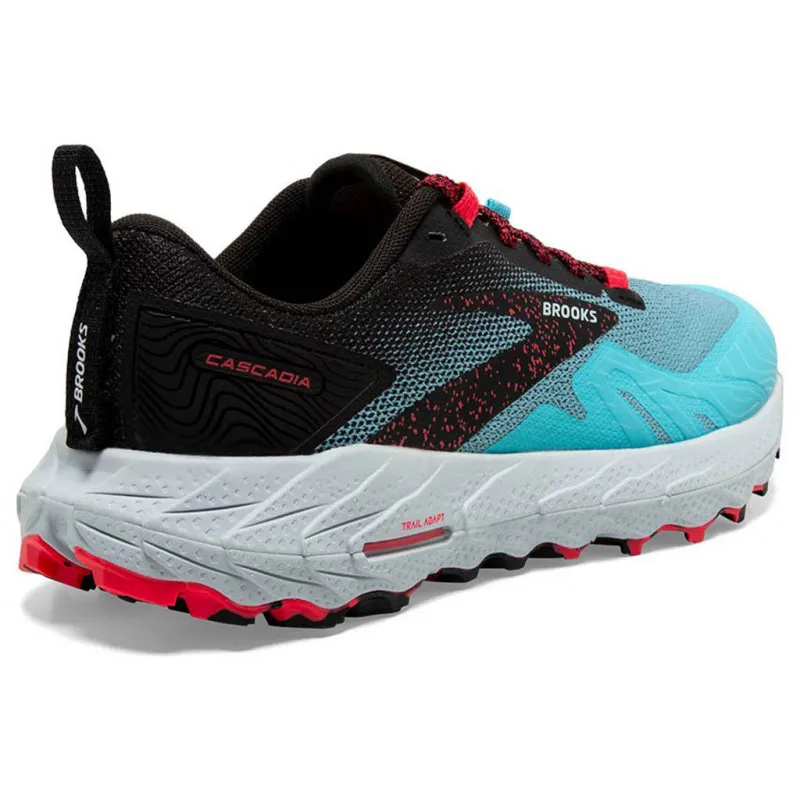 Brooks Women's Cascadia 17 Running Shoes Bluefish/Black/Diva Pink-4