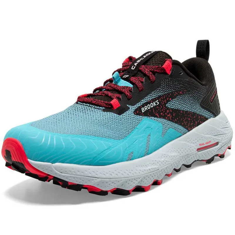 Brooks Women's Cascadia 17 Running Shoes Bluefish/Black/Diva Pink-3